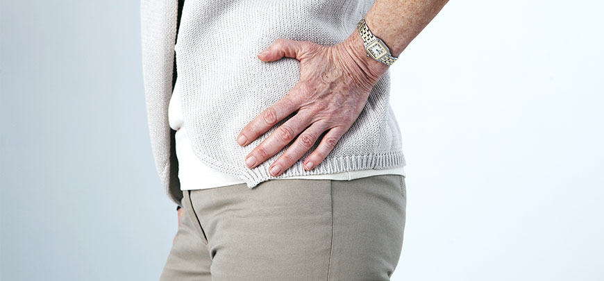 Patient experiencing hip pain and in need of Advanced Joint Pain Relief